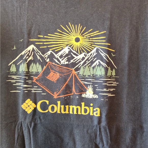 Columbia Mountains Navy Blue T-shirt Size medium - Picture 2 of 5